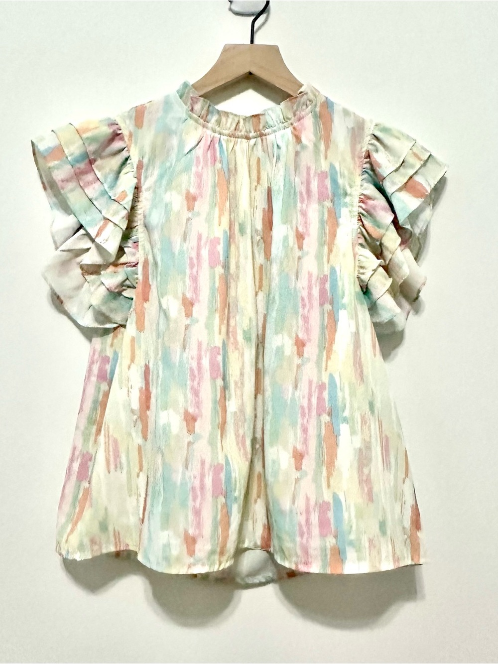 NWOT | Pinch | Printed Ruffle Sleeve Blouse